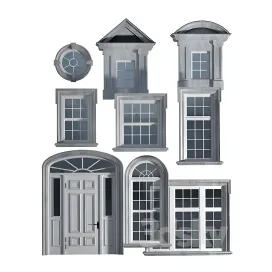 Windows doors in the british classical style